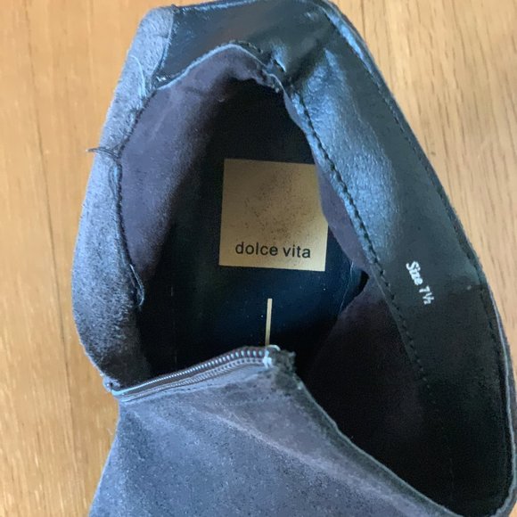 WOMEN'S GREY DOLCE VITA WEDGE ANKLE BOOT 71/2 - Picture 4 of 5